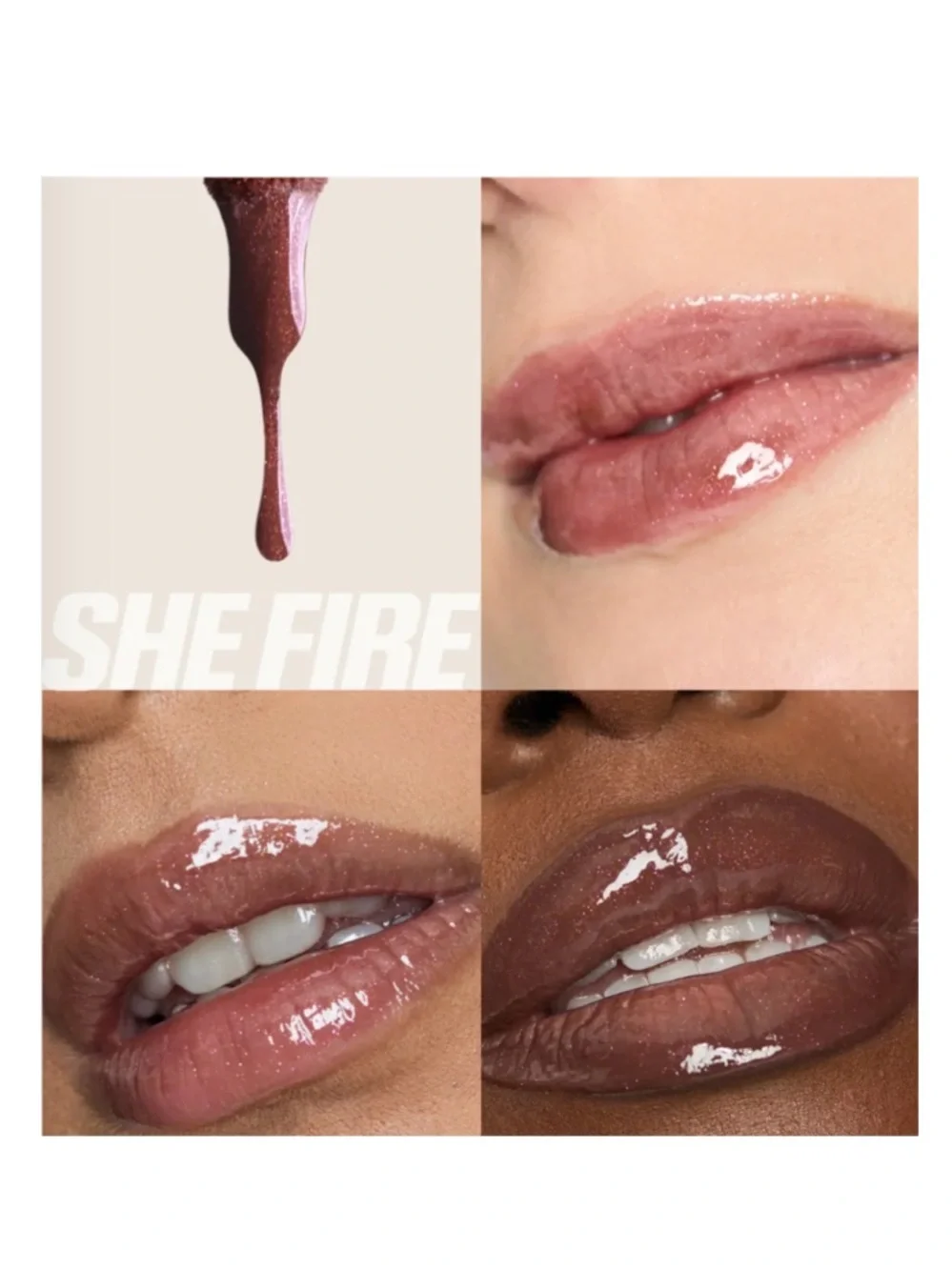 HUDA BEAUTY Faux Filler Lip Gloss 🔥 She Fire